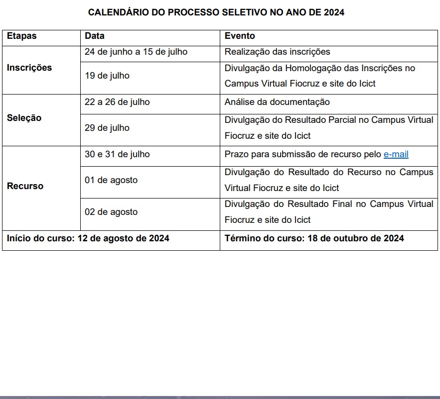 Calendário 2024